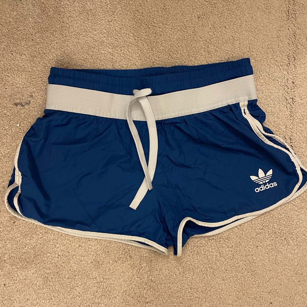 adidas Blue and White Athletic Shorts